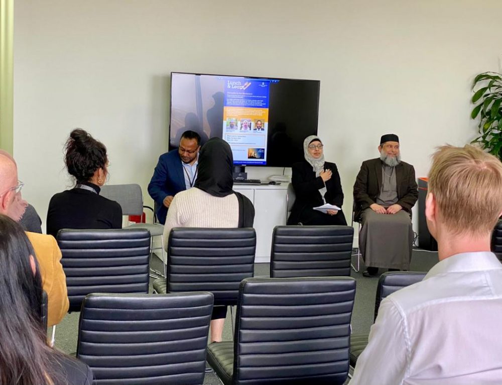 Chaplains participate in a panel about Ramadan